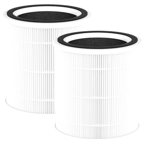 FCFMY 2 Pack AC400 Replacement Filter Compatible with Purivortex AC400 Air Cleaner Purifier, 3-in-1 H13 True HEPA and Activated Carbon Filter, White
