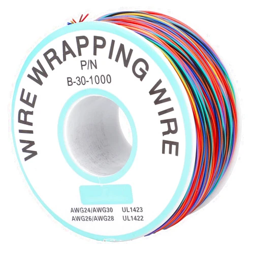 Tyenaza 8 Colors Circuit Board Flying Wire, Tin Plated Copper PCB Wrapping Wire Cable for Aviation 30AWG