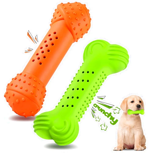 LUKITO Puppy Chew Toys, Durable Dog Bones Dog Chew Toys for Teething, Tough Puppy Teething Toys with Natural Rubber for Small and Medium Dog
