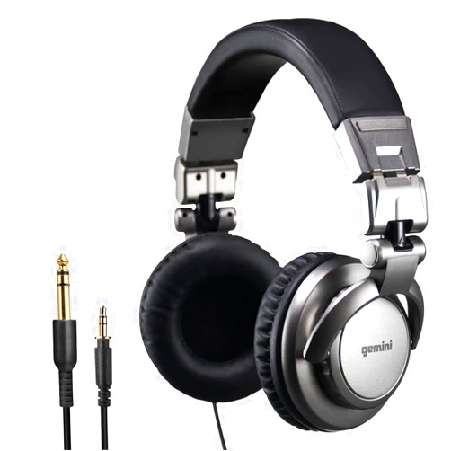Gemini Sound DJX-500 Professional DJ Headphones, Over-Ear, Wired, 90°/180° Rotating Joints, 57mm Drivers, Padded Ear Cups - Ideal for Studio Monitoring