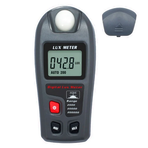 Proster Digital Luxmeters Illuminance Light Meter - Luminometers Lux Light Meter Photometers High Accuracy 4% Lux Meter with LCD Display Range 0.1-200000 Lux/0.01-20000 Fc