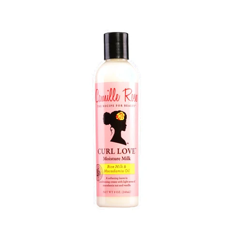 Camille Rose Curl Love Moisture Milk Leave-In Conditioner, with Rice Milk and Macadamia Oil to Soften, Smooth and Detangle Curly Hair, 8 oz