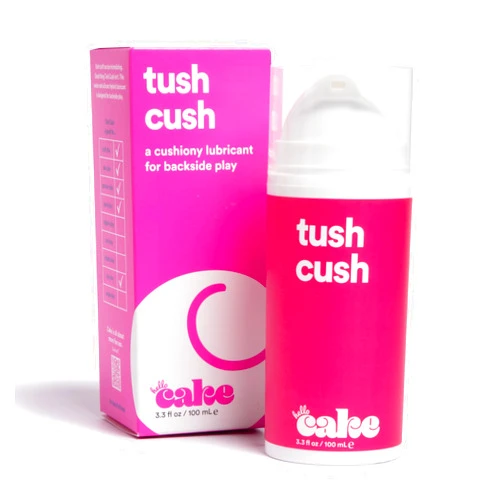 Cake Hello Cake Tush Cush, Silicone and Water-Based Personal Lubricant, Formulated for Anal Use, Hybrid Lube for Men, Women, and Couples, 3.3 fl oz