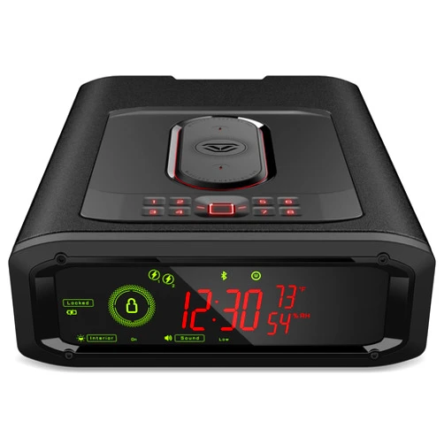VAULTEK DS5i Smart Station™ Biometric Smart Safe with Dual Wireless Phone Charger + Auto Open Drawer + Bluetooth Safe Management (Covert Black)