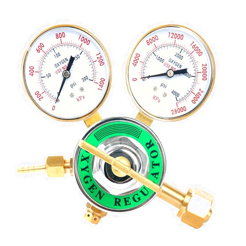 Toolshouse Welding Gas Welder Oxygen Regulator Large Tank Gauge Cutting Torch Regulator Outlet 0-200PSI Inlet 0-4000PSI CGA 540