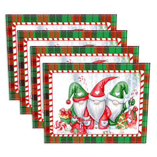 MAJOYLIFE Christmas Placemats Set of 4,16.5 