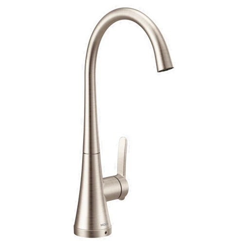 Moen S5535SRS Sinema One-Handle High Arc Single Mount Beverage Faucet, Optional Water Filtration System Available (Sold Separately), Spot Resist Stainless