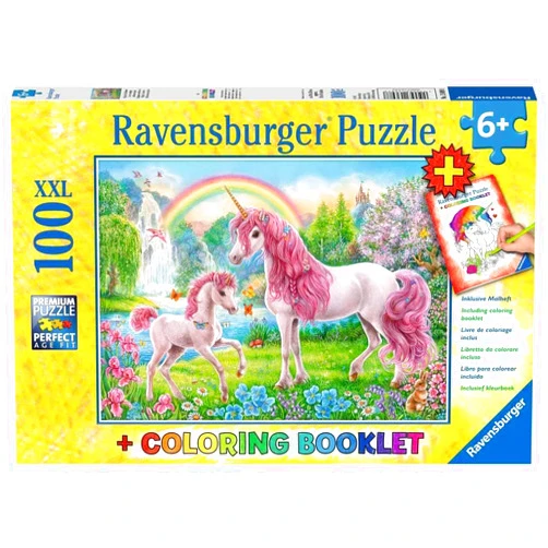 Ravensburger Magical Unicorns 100 Piece XXL Jigsaw Puzzle for Kids – 13698 | Unique, Pieces | Anti-Glare Surface | FSC Certified, Eco-Friendly | Makes a Great Gift for Ages 4 and Up