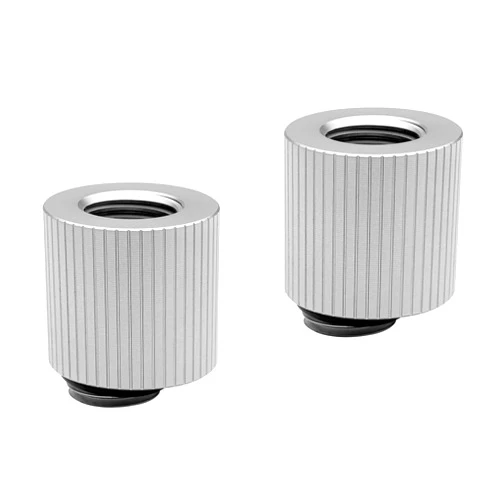 EKWB EK-Quantum Torque Rotary Offset Adapter Fitting, 3mm, Satin Titanium, 2-pack
