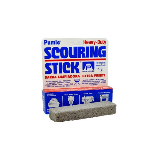 PUMIE Heavy Duty Pumice Scouring Stick, 5.25x1.25x0.75 By U.S. Pumice, Remove Toilet Stains, Hard Water Rings (Pack of 1)