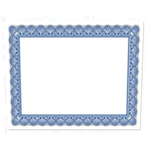 Fine Stationery Elite Blue & White Parchment Certificate Papers - Pack of 25, Laser & Inkjet Printer Compatible, For Office, Business Awards, Graduation, School Diplomas, 8-1/2