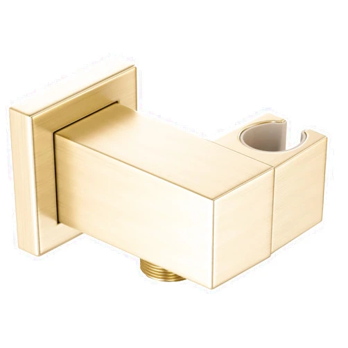 AYIVG Bathroom All Brass Wall Mount Adjustable Handheld Shower Head Bracket Holder , Brushed Gold Finish