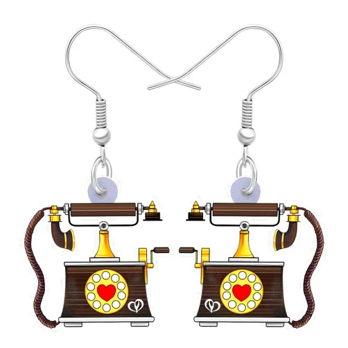 YAYAKO Acrylic Retro 80s 90s Cassette Tape Earrings Radio Camera Dangle Vintage Jewelry Nostalgia Gifts for Women