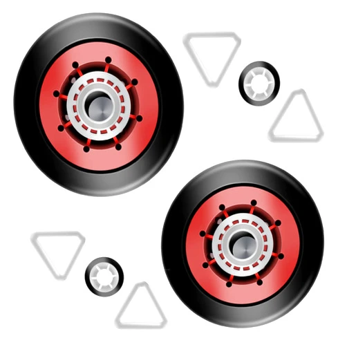 Poweka W10314173 Drum Support Roller Compatible with Whirlpool,Kenmore, Magic Chef, Matag, Replace 8536973,8536974,W10314171, WPW10314173,AP6019303, PS11752609，Dryer Drum Roller Replacement Part. Pack of 2