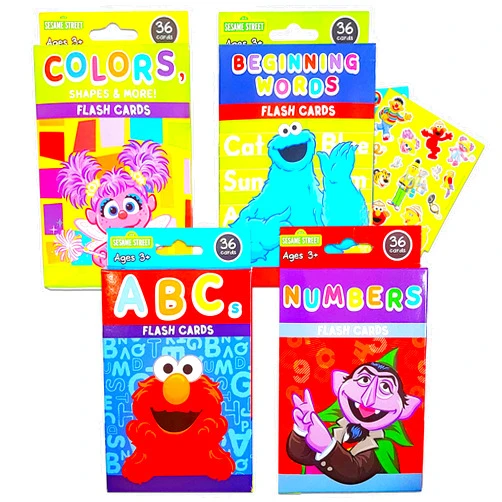 Kappa Books Sesame Street Sesame Street Educational Flash Cards for Early Learning. Set includes Colors, Shapes & More, ABCs, Numbers and Beginning Words.