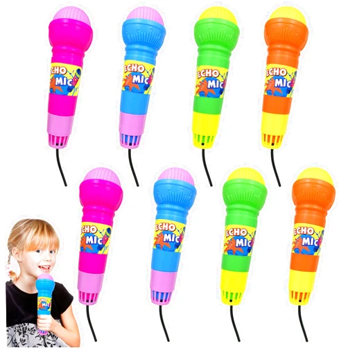 PPXMEEUDC 8 PCS Echo Toy Microphones for Kids Karaoke Mics for Children with Echo Effect Lightweight Music Toys Fun Supplies for Birthday Picnic BBQ or Party
