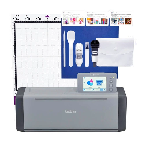 Brother ScanNCut SDX125EGY Electronic DIY Cutting Machine with Scanner, Make Custom Stickers, Vinyl Wall Art, Greeting Cards and More with 682 Included Patterns, Grey
