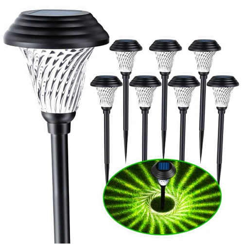 Jkoeier Solar Outdoor Lights, IP65 Waterproof Solar Pathway Lights,12 Hrs Long-Lasting Landscape Lighting Solar Garden Lights