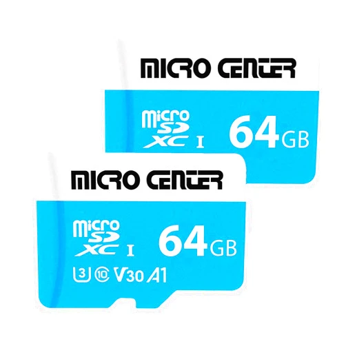 INLAND Micro Center 64GB microSDXC Card 2 Pack, Nintendo-Switch Compatible Micro SD Card, UHS-I C10 U3 V30 4K UHD Video A1 R/W Speed up to 95/30 MB/s Flash Memory Card with Adapter (64GB x 2)
