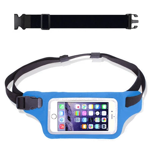 Runtasty Ultimate Blue Waterproof Running Swimming Belt: Phone & Essentials Holder for Gym, Beach, Kayaking, Ski! Fits iPhone, Samsung - Touchscreen, IPX8 Rated Dry Waist Pouch - Adventure-Ready Performance!