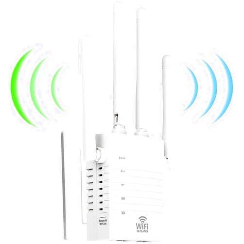 STABILO WiFi Extender,WiFi Extender Signal Booster,WiFi Booster 1200Mbps WiFi 2.4&5GHz Dual Band(10800sq.ft) WiFi Signal Strong Penetrability 35 Devices 1-Tap Setup，360° Full Coverage, Supports Ethernet Port
