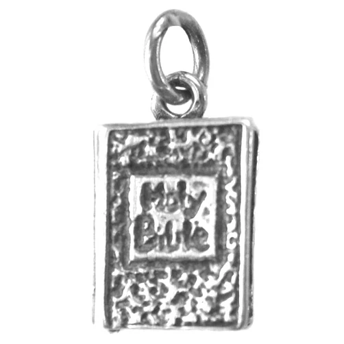 PlanetZia Creations PlanetZia Sterling Silver Holy Bible Charm 15mm x 10mm R-TVT-SS-2078