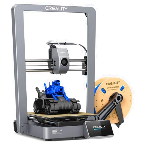 Comgrow Official Creality Ender 3 V3 3D Printer with 600mm/s Printing Speed, Upgraded with Core XZ Motion System Clog-Free Extrusion 60W 300℃ Hotend Heater Auto Leveling Build Volume 8.66x8.66x9.84 inch