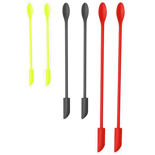 Barsone Makeup Spatula 6Pcs, Silicone Spatula Set Mini Small Spatula for food Bottle Beauty Spatula Tiny Lotion Jar Scraper to Get Last of Makeup Out（Multicolor)
