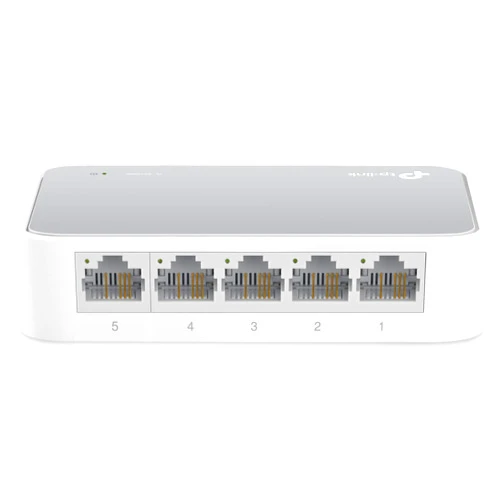 TP-Link 5 Port 10/100 Mbps Fast Ethernet Switch | Desktop Ethernet Splitter | Ethernet Hub | Plug & Play | Fanless Quiet | Desktop Design | Green Technology | Unmanaged (TL-SF1005D),White