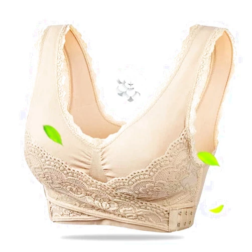 CaperuGreod KENDALLY Bra,Kendally Bras for Older Women, Comfy Corset Bra Front Cross Side Buckle Lace Bras
