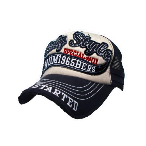 WITHMOONS Vintage Baseball Cap Meshed Distressed Trucker Hat KR1251