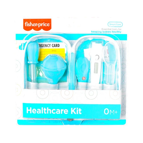 Smart Care Fisher-Price 6-Piece Baby Healthcare Kit, Newborn Essentials, Baby Gift Set, Includes Medicine Dispensers, Aspirator, Baby Nail Clippers, Baby Thermometer