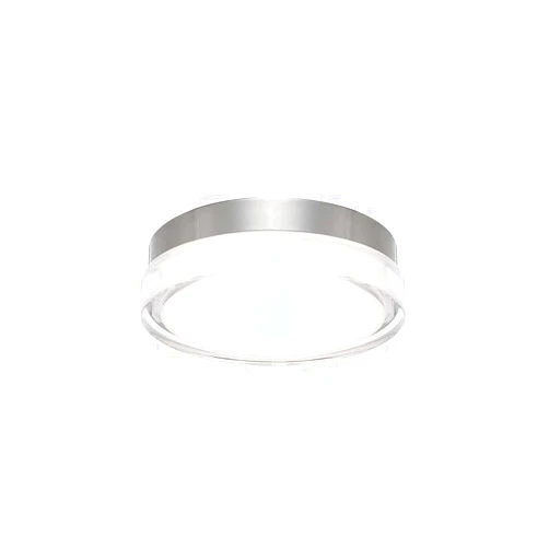 WAC Lighting dweLED, Dot 9in LED Round Flush Mount 3000K in Stainless Steel