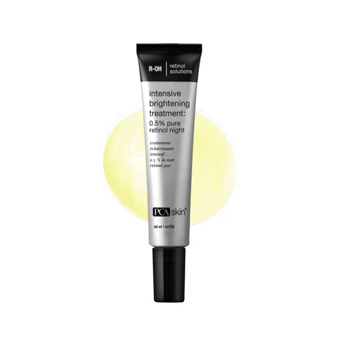 PCA SKIN Intensive Brightening Treatment - 0.5% Pure Vitamin A Retinol Face Serum for Discoloration & Dark Spots (1 oz)
