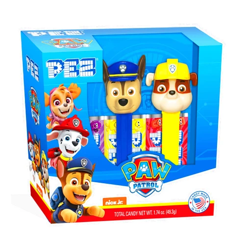PEZ PAW Patrol PEZ Gift Set (2 PEZ Candy Dispensers + 6 Pack Refills).