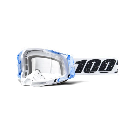 100% Racecraft 2 Mountain Bike & Motocross Goggles - MX and MTB Racing Protective Eyewear (Mixos - Clear Lens)