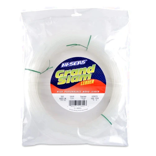 HI-SEAS Grand Slam Monofilament Fishing Leader - Superior Strong Clear Black, for Freshwater & Saltwater Big Game Bottom Fishing, Trolling