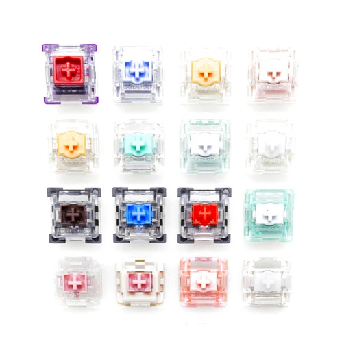 KPREPUBLIC Magnetic Switch Tester with Blank keycaps Acrylic Base with TTC Magneto Deng God Dual Rail Orange Pink Jade Pro Yellow White for Mechanical Keyboard (Magnetic T 16in1 x1)