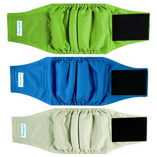 Paw Legend Washable Dog Belly Band Wrap Diapers for Male Dog | High Absorbing Puppy & Doggy Diapers Male (3 Pack,Army,Grey,Navy,Small)