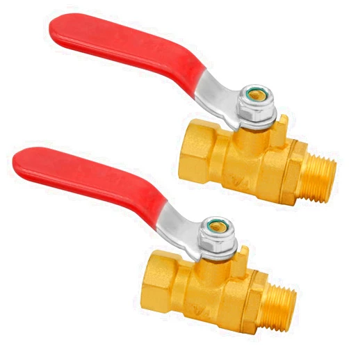 Uenede 2PCS Brass 1/4 Inch NPT Ball Valve 1/4