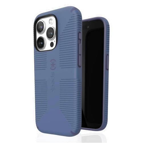 Speck MagSafe Case for iPhone 15 Pro - Drop & Camera Protection, Soft-Touch Secure Grip, Wireless Charging Compatible, Fits All 6.1 Inch Models Including iPhone 14 &13 Pro - Grip Blue