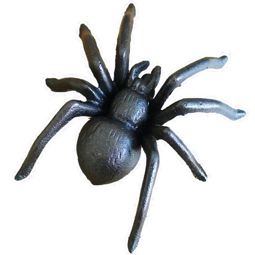 ZXH Simulated Iron Spider Statue, Wall Mounted Animal Sculpture Ornament, Patio Yard Garden Decoration (Color : Black, Size : 5.4