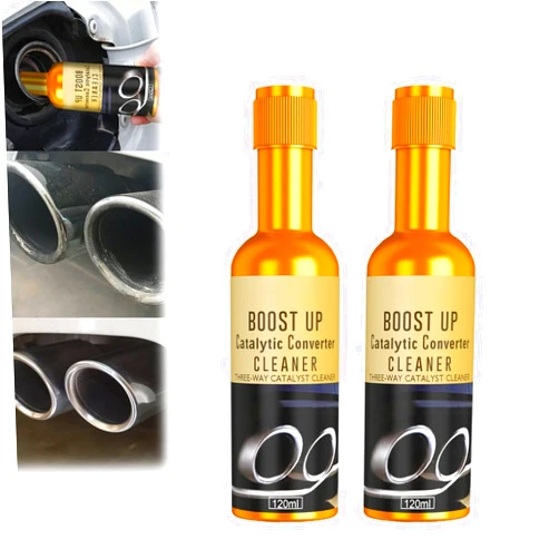 Lspsiki Instant Car Exhaust Handy Cleaner | Catalytic Converter Cleaner | Easy to Clean Car Cleaner Catalyst | Small Engine Treatment | Fixes Rough Running Engines | Eliminates Water (Color : 2pcs)