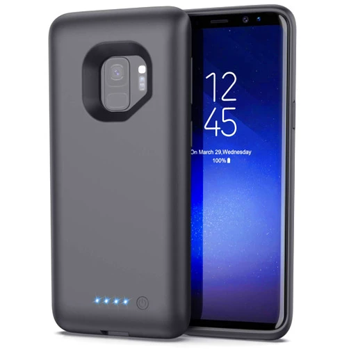Trswyop Battery Case for Samsung Galaxy S9,[6000mAh] Portable Charging Case External Battery Pack for Samsung Galaxy S9 Rechargeable Charger Case (5.8 inch) Black