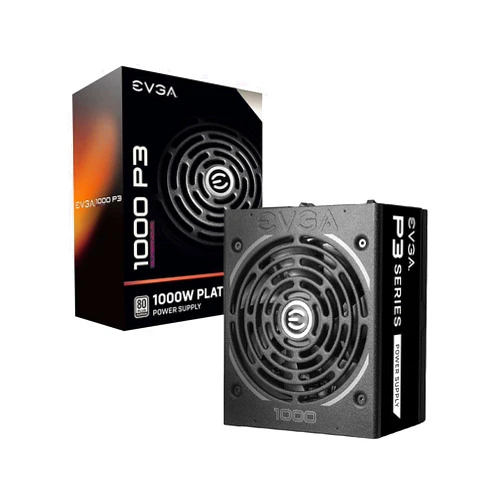 EVGA Supernova 1000 P3, 80 Plus Platinum 1000W, Fully Modular, Eco Mode with FDB Fan, Includes Power ON Self Tester, Compact 180mm Size, Power Supply 220-P3-1000-X1
