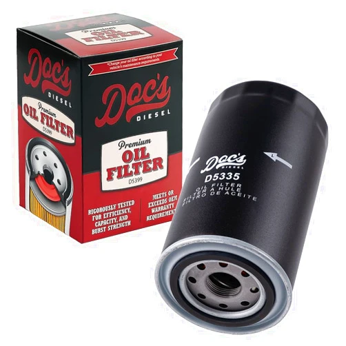 Doc's Auto Parts Doc's Diesel Oil Filter D5335 | Compatible with 1989-2024 RAM 6.7L Cummins 2500, 3500, 4500, 5500, RAM 5.9L Cummins 2500, 3500, 4500, 5500 1989-2007.5 | Replaces 05083285AA