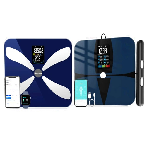 Lepulse Scale for Body Weight, Lepulse Weight Scale Large Display Digital Scale with Bmi, Body Fat, Muscle Mass Body Composition Monitors Smart Body Fat Scales Bathroom