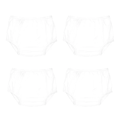 Dappi Reusable Waterproof 100% Nylon Taffeta Diaper Pants for Potty Training & Swimming, Leak-Proof & Rip-Proof, Medium (Fits 20-25 lbs), 4 Counts