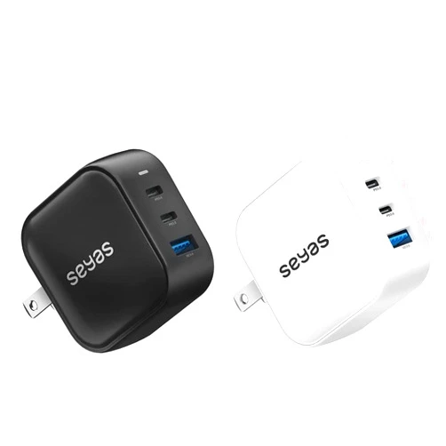Zenyoyo 65W USB C Wall Fast Charger,3-Port PD3.0 GaN Charger Foldable Power Adapter Compatible with iPhone/iPad/Airpods/Pixel/Galaxy/Switch and More