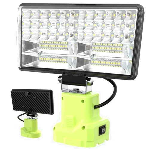 Meroukou Work Light Compatible with Ryobi 18V Battery, Cordless LED Work Light 6000LM 38W Rechargeable Jobsite Light Flashlight, for Car Repair Hiking Camp Garage Emergency Lighting